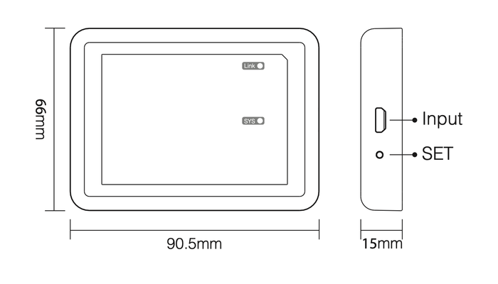 Dimensions ZB-BOX1